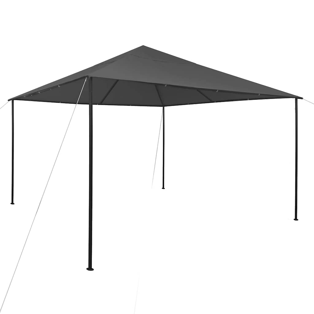 Large Foldable Anthracite Steel Gazebo, 13.1 x 13.1 ft Square Canopy Tent for Outdoor Gatherings, Patio, Garden, and Events Lawn Structures