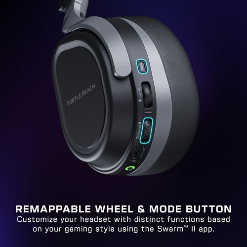 Turtle Beach Stealth 700 Gen 3 Wireless Multiplatform Amplified Gaming Headset for Xbox Series X|S, Xbox One, PC, PS5, Mobile – 60mm Drivers, AI Noise-Cancelling Mic, Bluetooth, 80-Hr Battery – Black