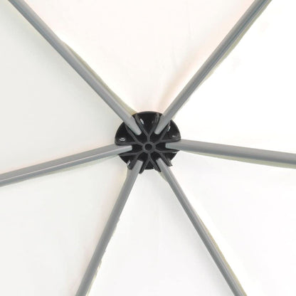 Hexagonal Gazebo Cream White, 11.8x11.8x9.2 ft Outdoor Canopy Tent with Mesh Sidewalls, Portable Pop Up Patio Shelter for Parties, Weddings, Backyard Events Outdoor Structures