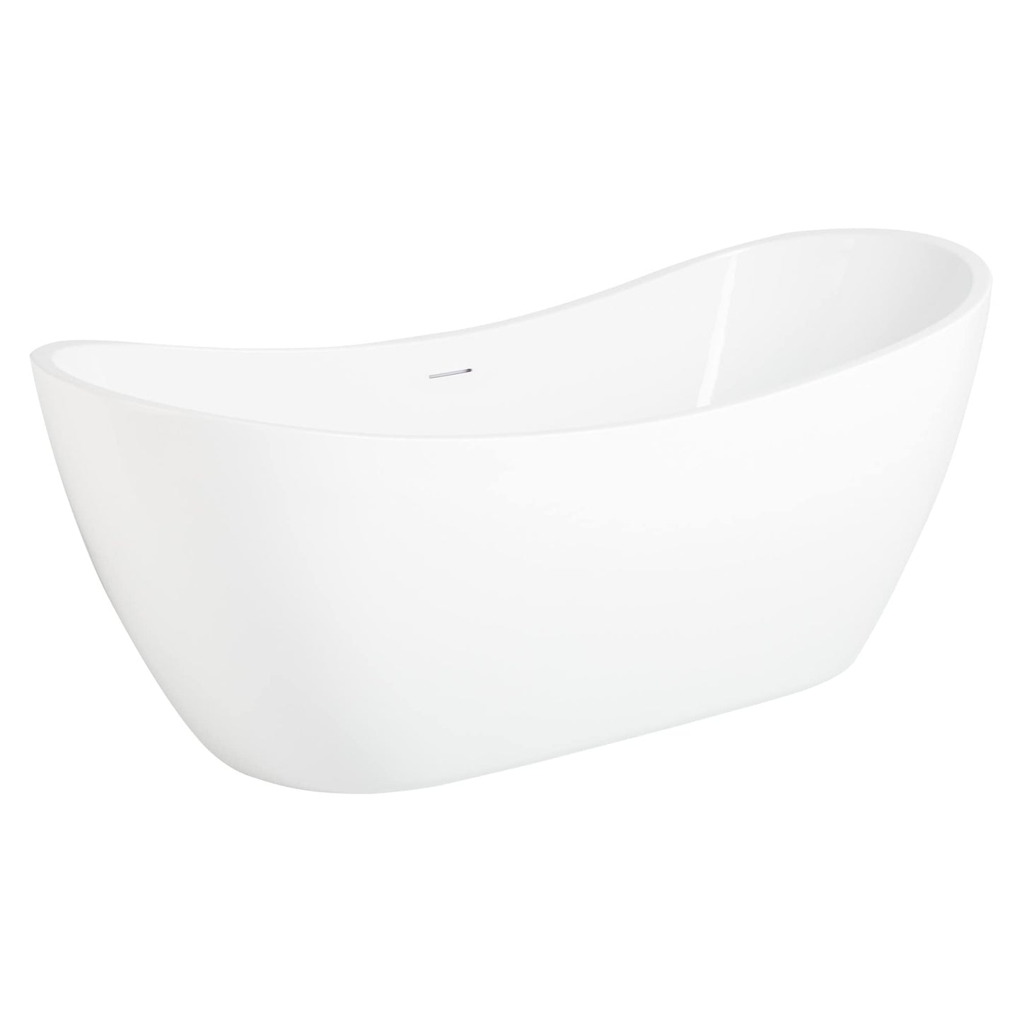 Signature Hardware 445130 Sheba 72" Acrylic Soaking Double Slipper Freestanding Tub