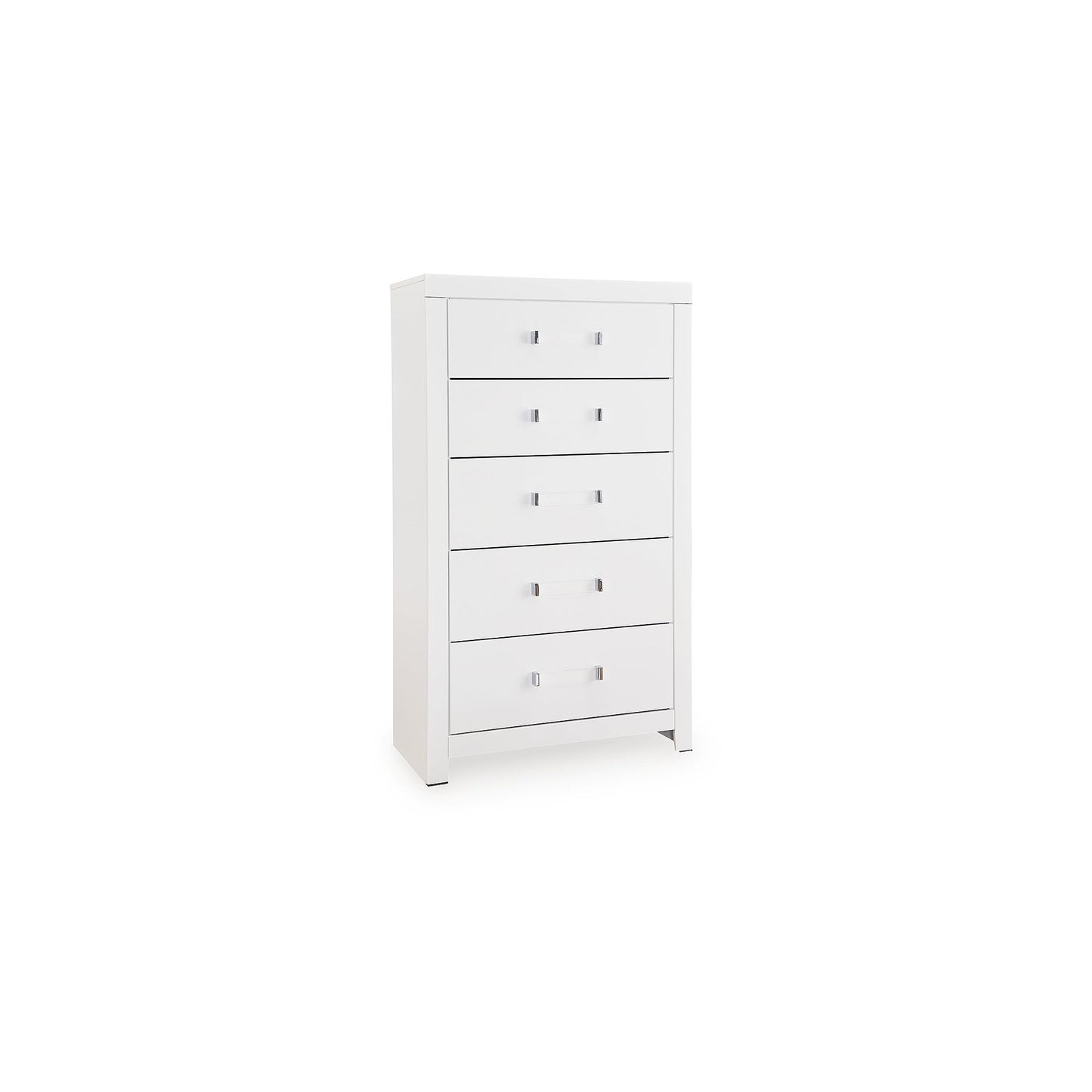 Signature Design by Ashley Marzoni Contemporary 5-Drawer Chest with Safety Stop, White