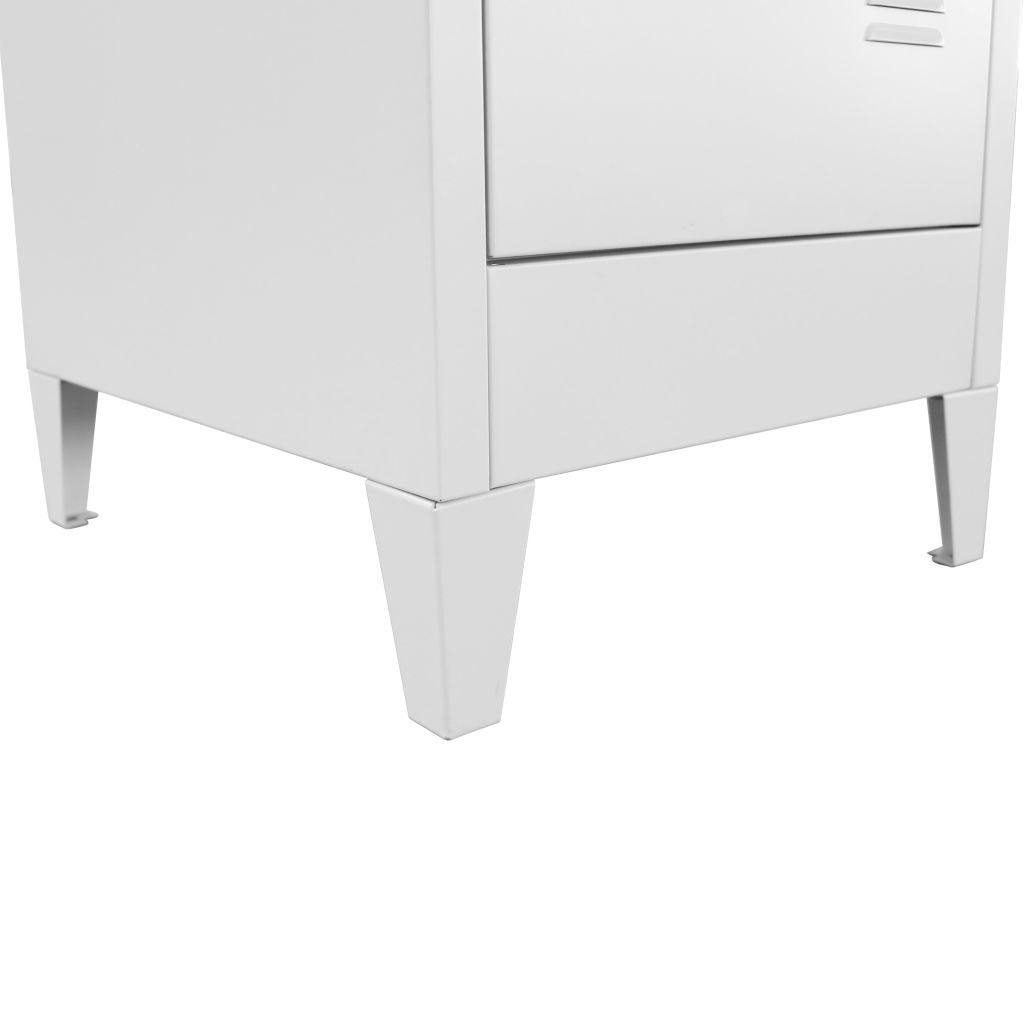 Tidyard Large Steel Locker Cabinet, Industrial Grey Rectangular Metal Storage with Cam Lock for Office, Utility Room and Sports Changing, 18x15x70.9 Inches