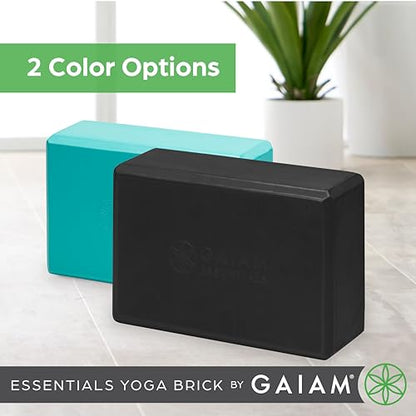 Gaiam Essentials Yoga Brick EVA Foam Block Accessories for Yoga, Meditation, Pilates, Stretching - 2 Pack