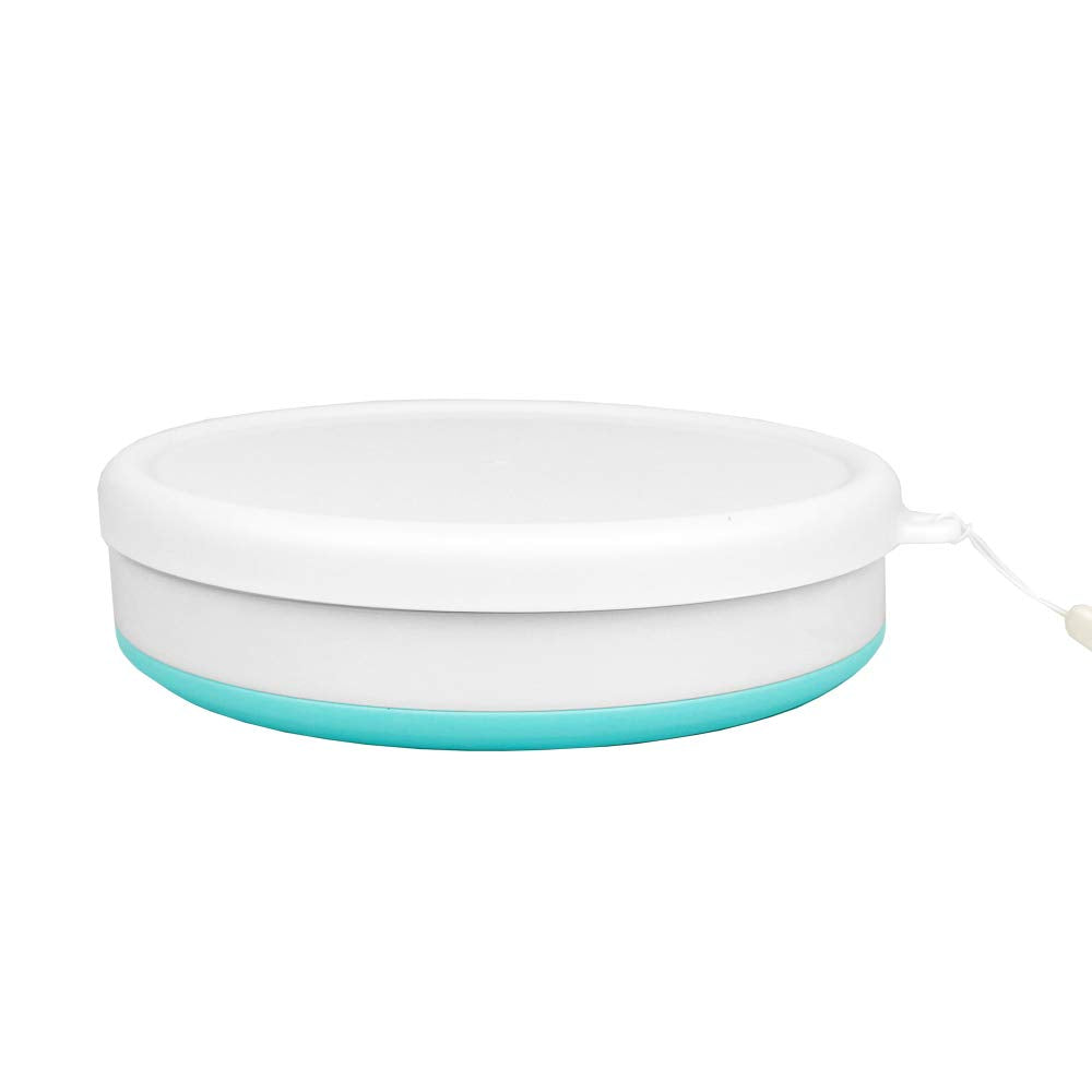 CARTINTS 950ml Collapsible Bowls-Silicone Food Storage Containers-Prep/Storage Bowls with Lids-Silicone Lunch Containers, Ideal for Travel and Camping (Blue)