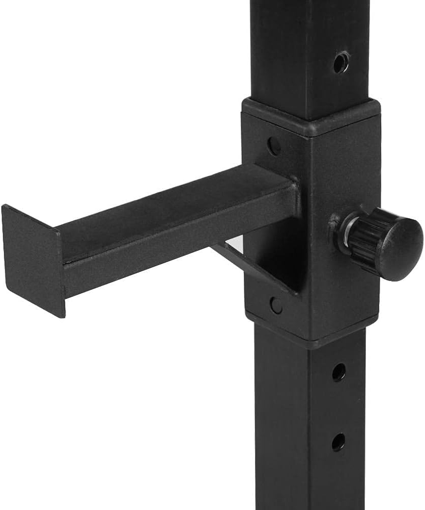 Yaheetech Pair of Adjustable Squat Rack Standard 44-70 Inch Barbell Rack, Solid Steel Squat Stands Bench Press Storage Home Gym Portable Dumbbell Stands