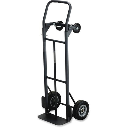 Pemberly Row Convertible Hand Truck, Steel Frame, 500 lbs Weight Capacity, 18.5 x 12 x 52 in Dimensions, 2-Wheel or 4-Wheel Use, Durable Utility Cart for Warehouse or Industrial Transport