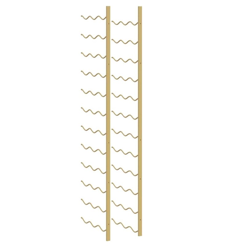 vidaXL Wall Mounted Wine Rack for 36 Bottles - Gold Iron - Easy Assembly and Durable - Trendy Wine Storage Solution for Modern Homes