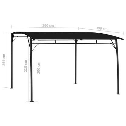 Anthracite Outdoor Gazebo Canopy, 10x10ft Powder-Coated Steel Frame, UV-Protected Polyester Fabric for Patio, Garden, Backyard Parties Lawn Structures