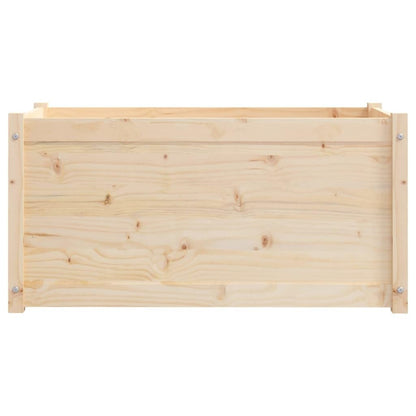 Mhdvray Rustic Raised Garden Bed Set of 2 Large Outdoor 39.4 x 39.4 x 19.7 in Solid Pinewood Planters Brown Untreated Wooden Elevated Planter Box for Patio Balcony Porch
