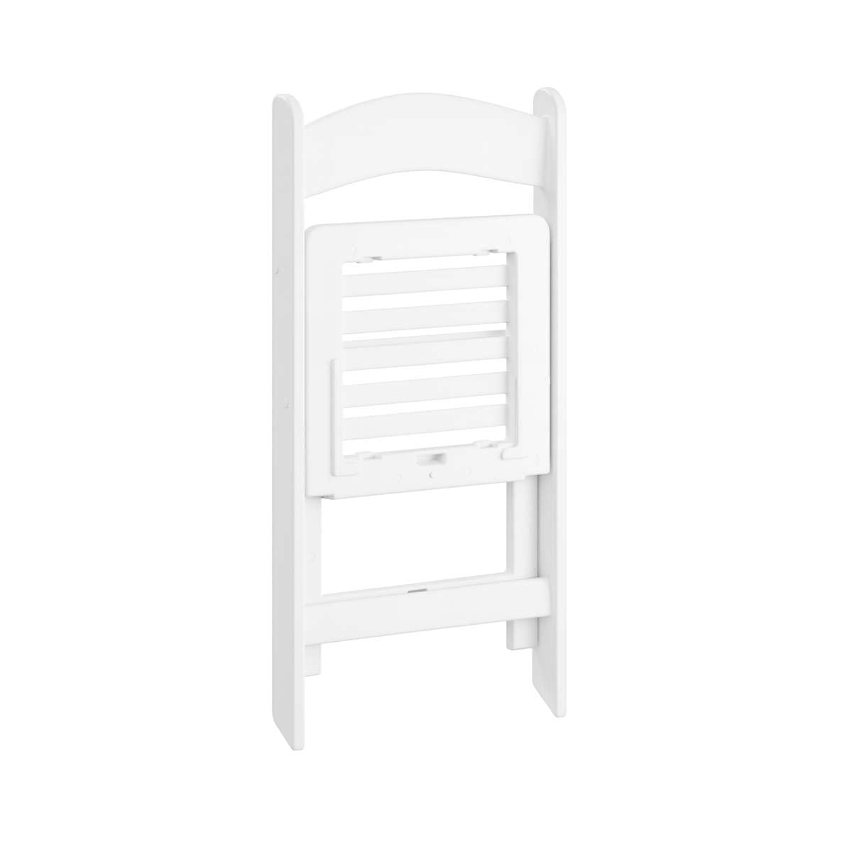 SunSierra 8 Pack, White Resin Folding Chairs with Slatted Seat, Commercial-Grade Event Seating for Weddings, Parties, Picnics, Indoor/Outdoor Use - Durable & Foldable Design