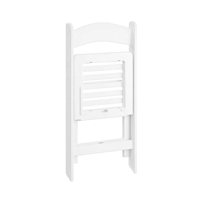 SunSierra 8 Pack, White Resin Folding Chairs with Slatted Seat, Commercial-Grade Event Seating for Weddings, Parties, Picnics, Indoor/Outdoor Use - Durable & Foldable Design