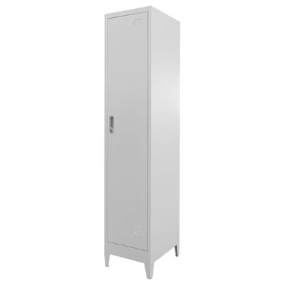 Tidyard Large Steel Locker Cabinet, Industrial Grey Rectangular Metal Storage with Cam Lock for Office, Utility Room and Sports Changing, 18x15x70.9 Inches