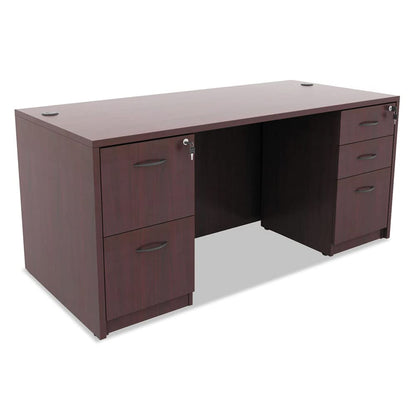 Alera Alera Valencia Series Full Pedestal File, Left Or Right, 2 Legal/Letter-Size File Drawers, Mahogany, 15.63" X 20.5" X 28.5"