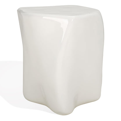 SAFAVIEH Couture Collection Wynnona Contemporary White Concrete Accent Table (Fully Assembled)
