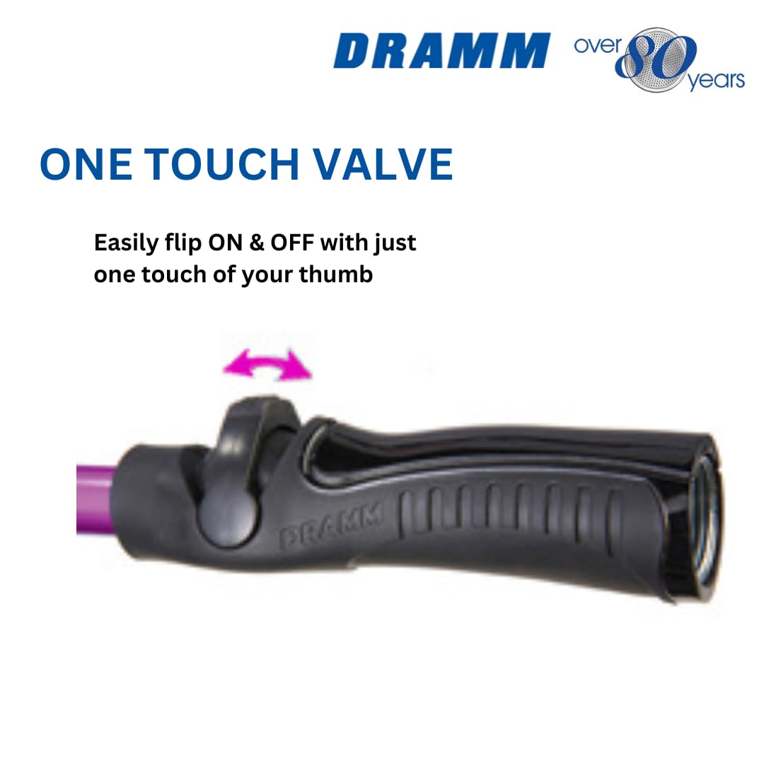 Dramm 14804 One Touch Rain Wand with One Touch Valve, 30-Inch, Green