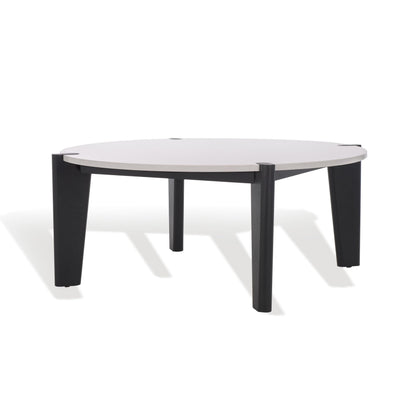 SAFAVIEH Couture Collection Garcia Black/White Marble Top Round Coffee Table