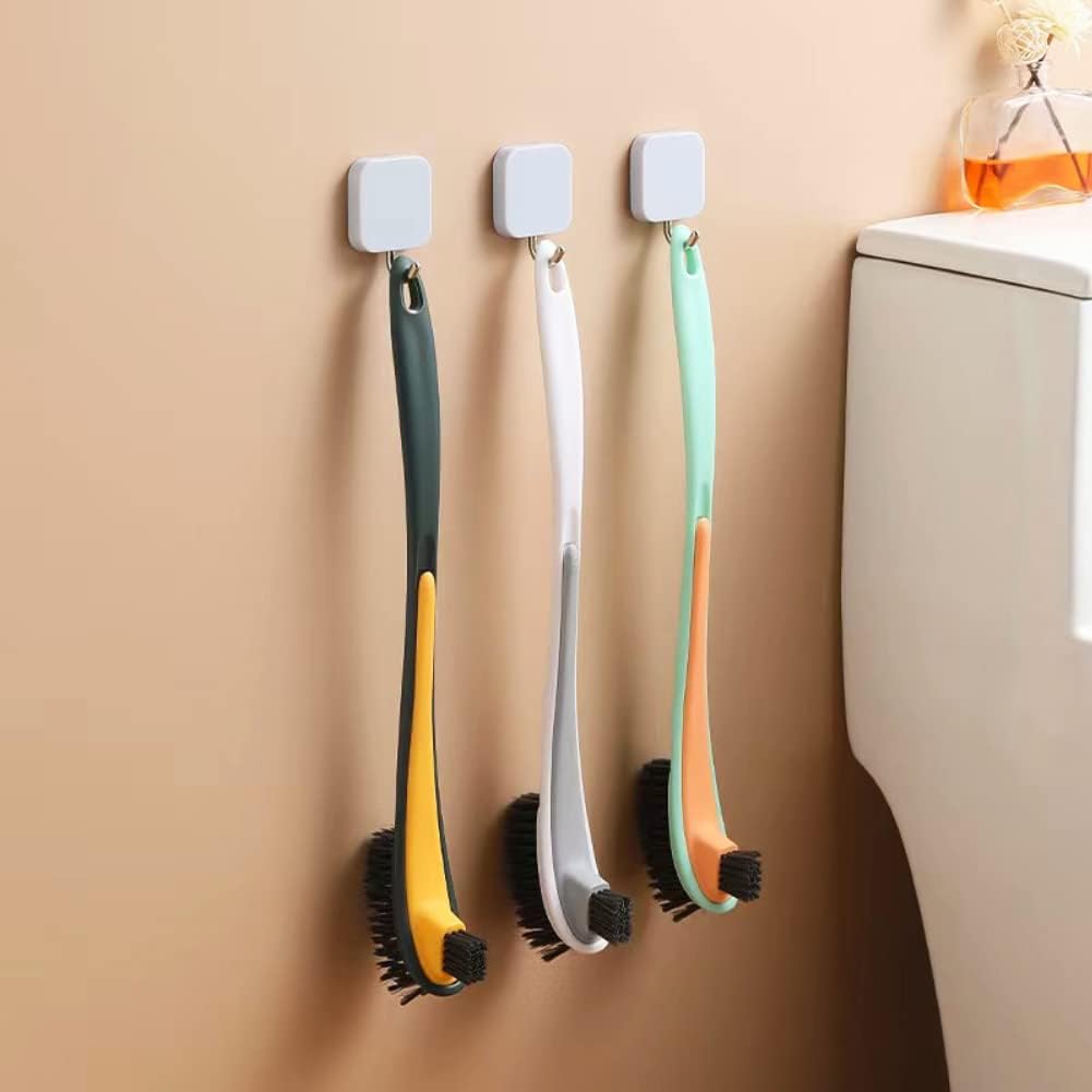 Toilet Brush and Holder 2 Pack, 3 Function Toilet Bowl Cleaner Brush, Strong Bristles for Easy Under Rim Cleaning