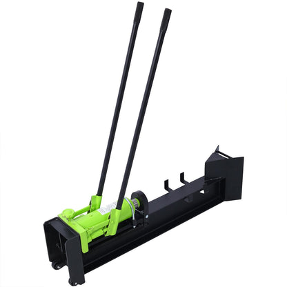 HOYOC Log Splitter Portable, Heavy Duty 10 Ton Horizontal Log Splitter Wood Cutter Manual Hydraulic 2 Speed Wheel Hydraulic Log Splitter w/Built-in Wheel Durable Manual Wood Splitter