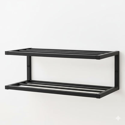CULTURE LABELS 2 510 Wall Mounted Shoe Rack - Modern Tier Shoe Hanger with Easy Minute Assembly - Space Saving Stylish