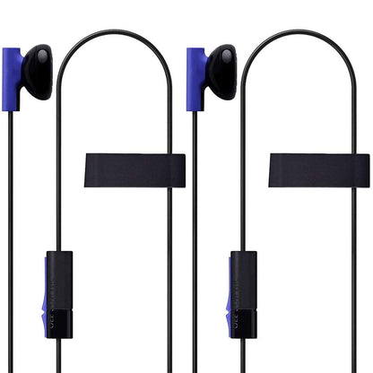 2 Pack Mono Chat Game Gaming Earbuds Earpiece earphones Headphones Headset with Mic Microphones for PS4 Playstation 4