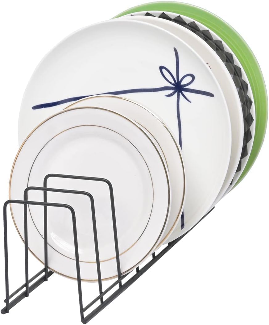 Cutting Board Organizer, 2 Pack Pot Lid Organizer, Kitchen Rack for Plates, Bakeware, Pots & Pans, 13" x 4.7" x 4.3"