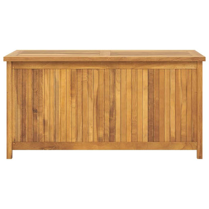Kalmrek Patio Storage Box 44.9"x19.7"x22.8" Solid Teak Wood Outdoor Deck Garden Chest Bench with Lid Handle Organizer for Yard Porch Furniture