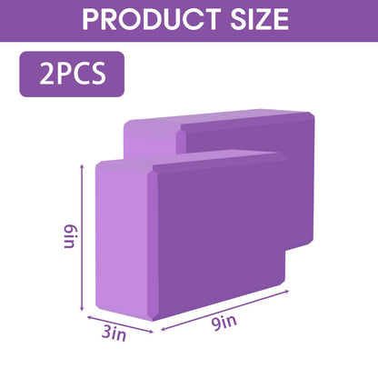 Yoga Block - Supportive Latex-Free Eva Foam - Soft Non-Slip Surface with Beveled Edges for Yoga, Pilates, Meditation - Yoga Accessories for Stability, Balance, Deepen Stretches