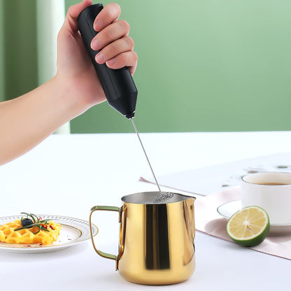 Milk Frothing Pitcher 12oz - 350ml, Kyraton Stainless Steel Espresso Steaming Pitchers with Decorating Pen,Milk Coffee Frother Cups Cappuccino Latte Art Barista Steam Pitchers Milk Jug Cup (Gold)