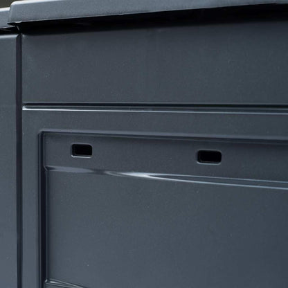 3-Piece Garden Compost Bin Set, Large 780 Gallon Capacity Outdoor Composter for Kitchen Scraps and Garden Waste, Durable Weather-Resistant Gray Matte Finish Square Composters
