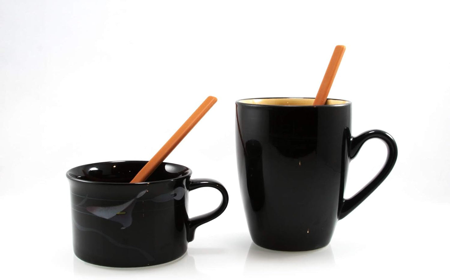 Honey Bear Kitchen Silicone Stirring Spoon - Set of 2 Black Bear for Coffee & Tea