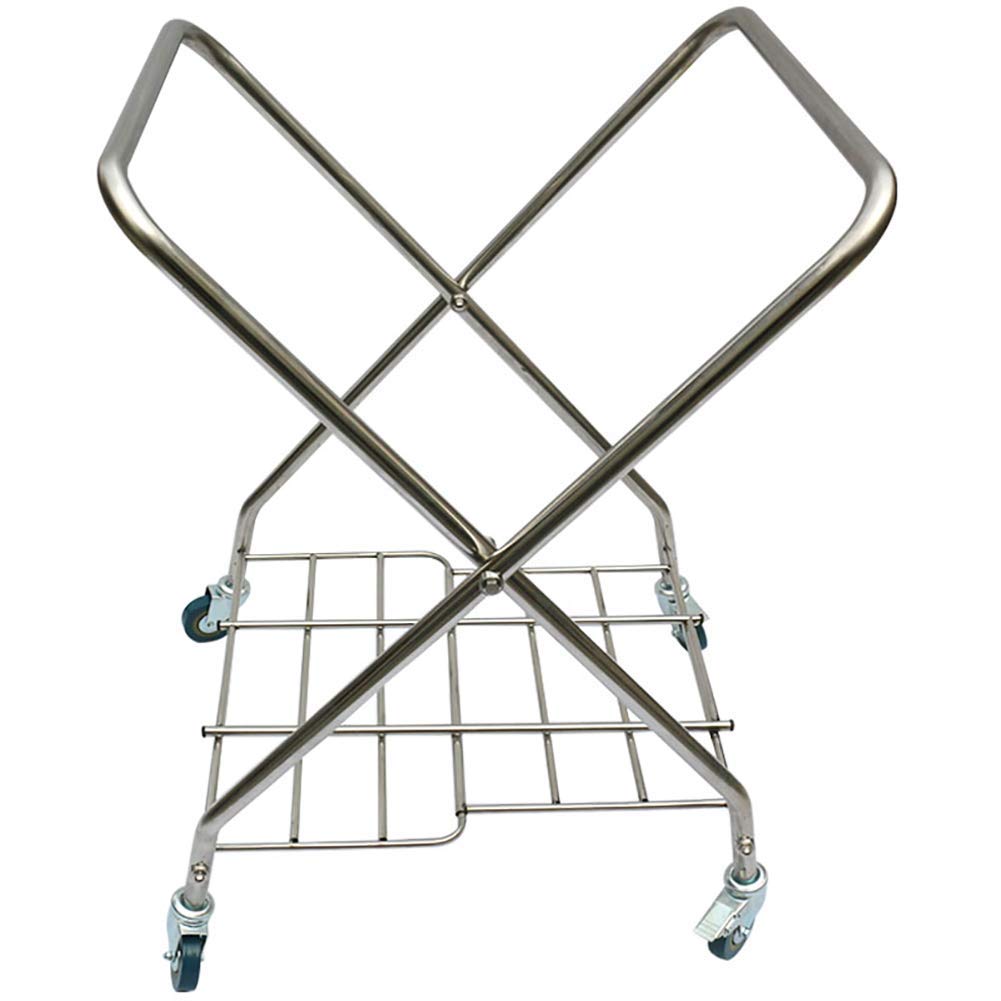 Movable Storage Hand Trucks for Kitchen, Folding Linen Storage Cart for Hotel Lobby Collection, Laundry Sorter Cart for Room Service