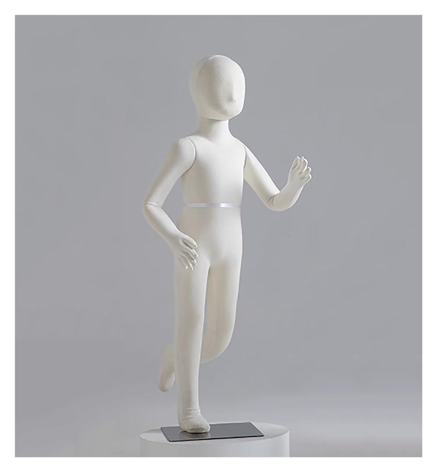 Adjustable Soft Full Body Mannequin for Kids Ages 1-14, Ideal for Boutique & Retail, Styrofoam Dress Form Dummy in White, Perfect for Displaying Children's Clothing(White 3 Years Old)