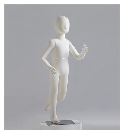 Adjustable Soft Full Body Mannequin for Kids Ages 1-14, Ideal for Boutique & Retail, Styrofoam Dress Form Dummy in White, Perfect for Displaying Children's Clothing(White 3 Years Old)