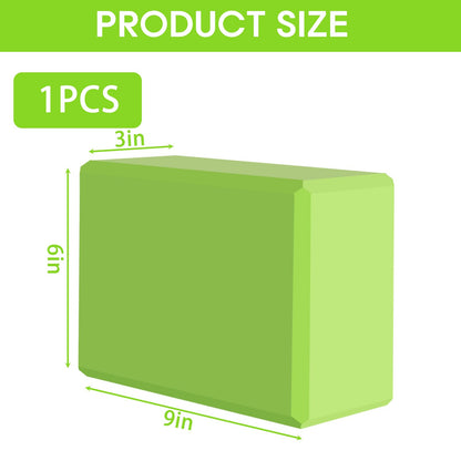 Yoga Block - Supportive Latex-Free Eva Foam - Soft Non-Slip Surface with Beveled Edges for Yoga, Pilates, Meditation - Yoga Accessories for Stability, Balance, Deepen Stretches