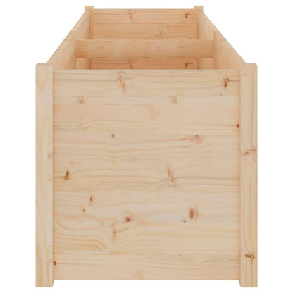 Favemtsl 78.7 x 19.7 in Solid Pinewood Outdoor Planter Rustic Raised Garden Bed Box Natural Oiled Brown Rectangular Large Flower Bed for Patio Deck Balcony