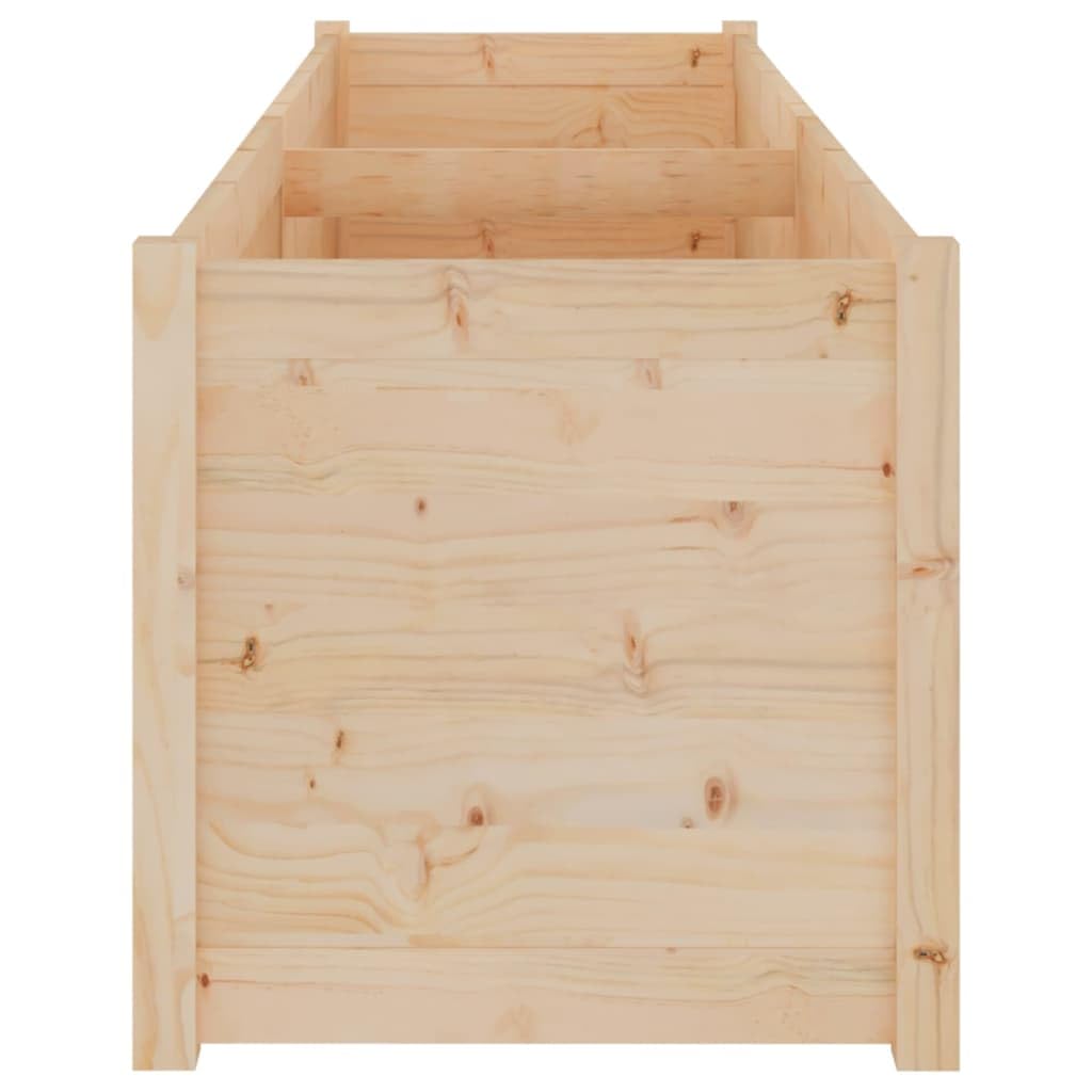 Mhdvray 78.7"x19.7"x19.7" Solid Pinewood Raised Planter Large Rustic Raised Garden Bed Box Natural Oil Finish for Patio Balcony Flower Vegetables Outdoor