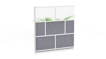 Luxor MW-7070-XFCG Modular Room Divider Wall System - 70" x 70" Add-On Wall