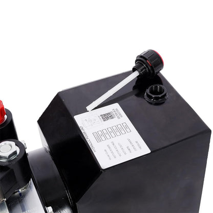 12V DC Hydraulic Power Unit Double Acting Pump, 3HP Hydraulic Pump with Steel Reservoir, 2950 PSI Max Pressure, 16.4 Ft Control Cable, Hydraulic Power Pack for Dump Trailer, Lift Gate, Log Splitter