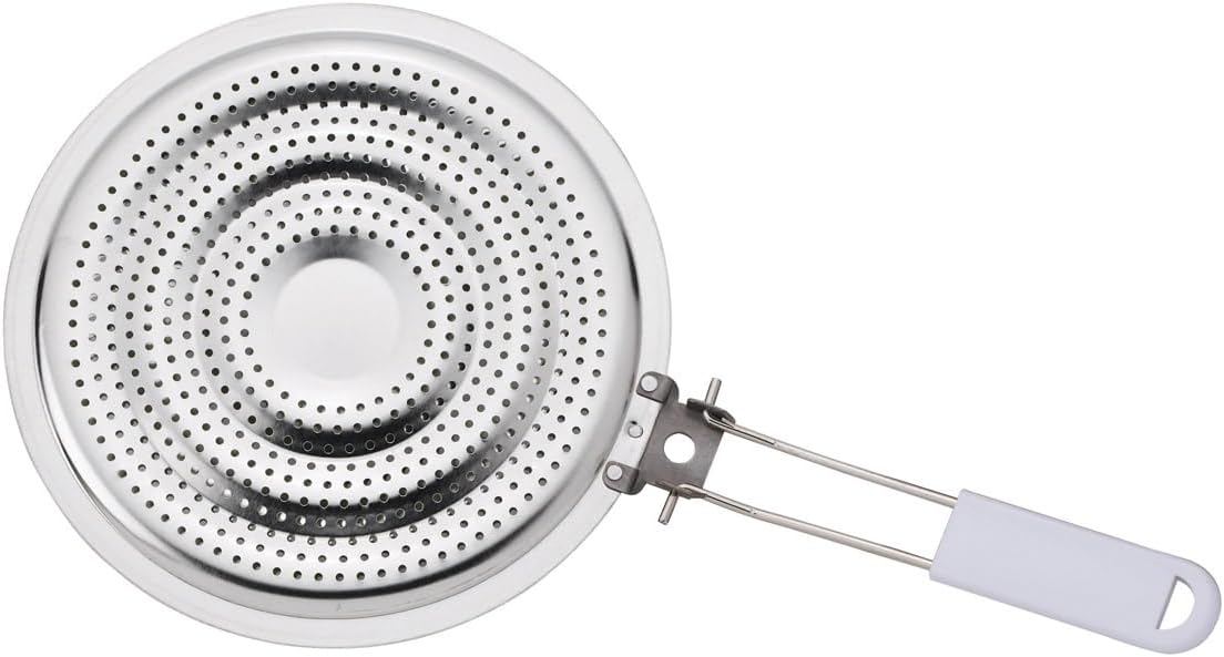 HIC Kitchen Heat Diffuser Reducer Flame Guard, Stainless Steel, Removable Handle