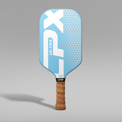 CPX Ultra Series Fiber-Reinforced Friction Surface Pickleball Paddle - 16mm Polypropylene Honeycomb Core, Lightweight for Speed (Azure)