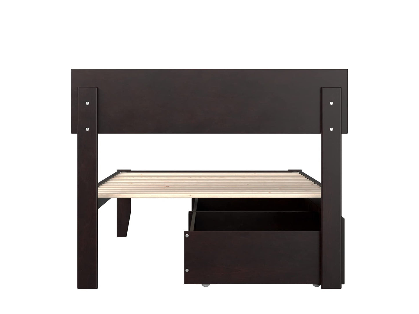 AFI, Boston Twin XL Platform Bed with 2 Underbed Storage Drawers, Espresso