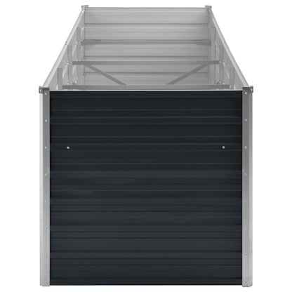 Foknhdi Galvanized Steel Raised Garden Bed 126 x 31.5 x 30.3 in Large Rectangular Planter Box Anthracite Metal Outdoor Planter for Patio, Yard & Balcony