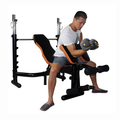Gym Weight Bench pressFolding Weight Table Dumbbell Bench Functional Bench Press Weight Bench Barbell Rack Commercial Squat Rack Set Barbell Training (Color : Black, Size : 1