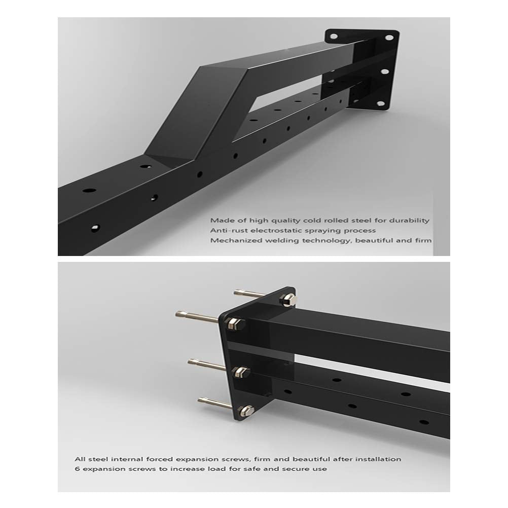 JDXQBLD Pull-Up Bars Wall-mounted Horizontal Bar, Corridor Heavy Fitness Equipment, Elastic Band Pull-up Training Station, Load 300kg, 2 Styles