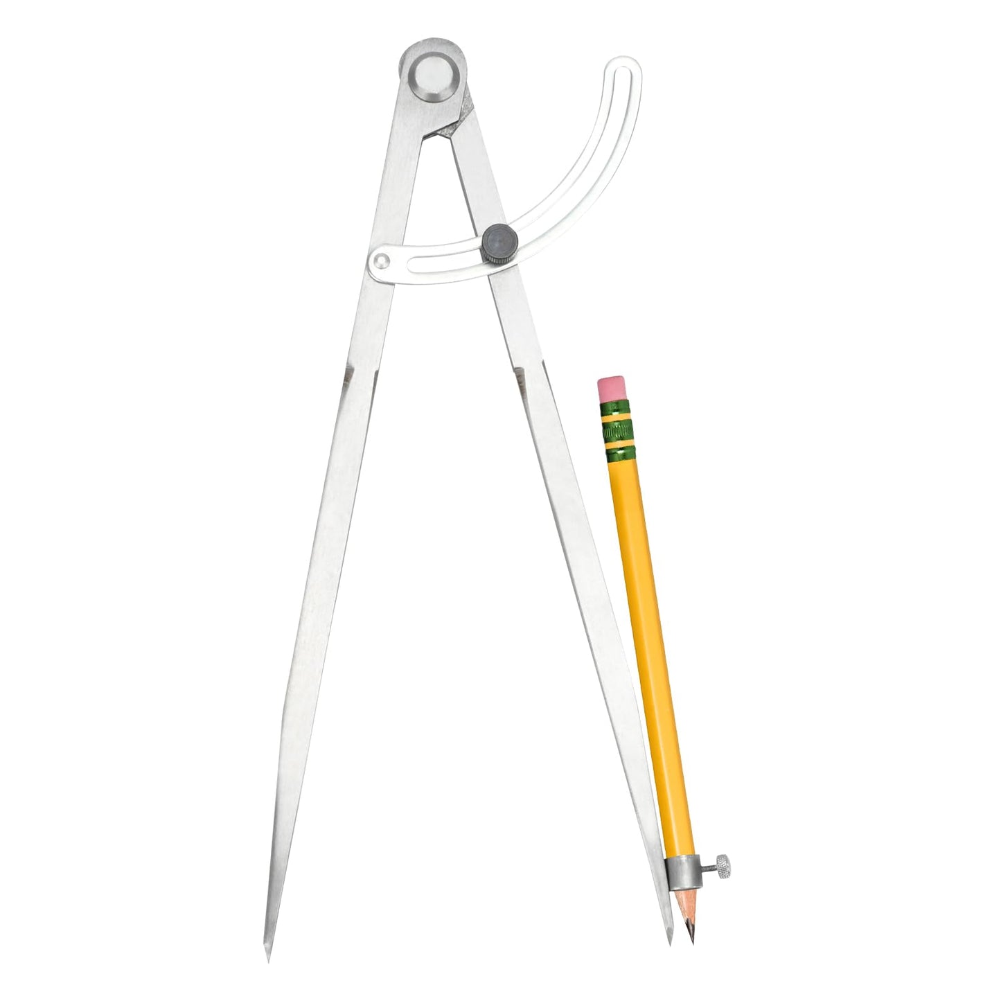 Large Compass for Woodworking, 12 Inch Pencil Compass with Wing Divider Metal Compass Drawing Tool for Carpenter Drafting Technical Drawing (12 Inch)