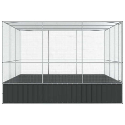 Logeirevo Galvanized Steel Large Flight King Bird Cage, Steel Outdoor Aviary, Outdoor Indoor Large Bird Cage Aviary Pet House for Cockatiels African Parakeets, 122.4"x120.9"x83.5",-522