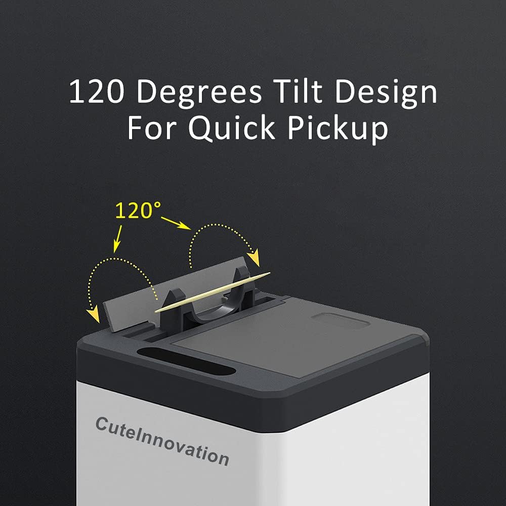 Innovation Automatic Auto Toothpick Dispenser, Smart Toothpick Holder Box, Infrared Sensor Toothpick Box for Home Restaurant Office (White)