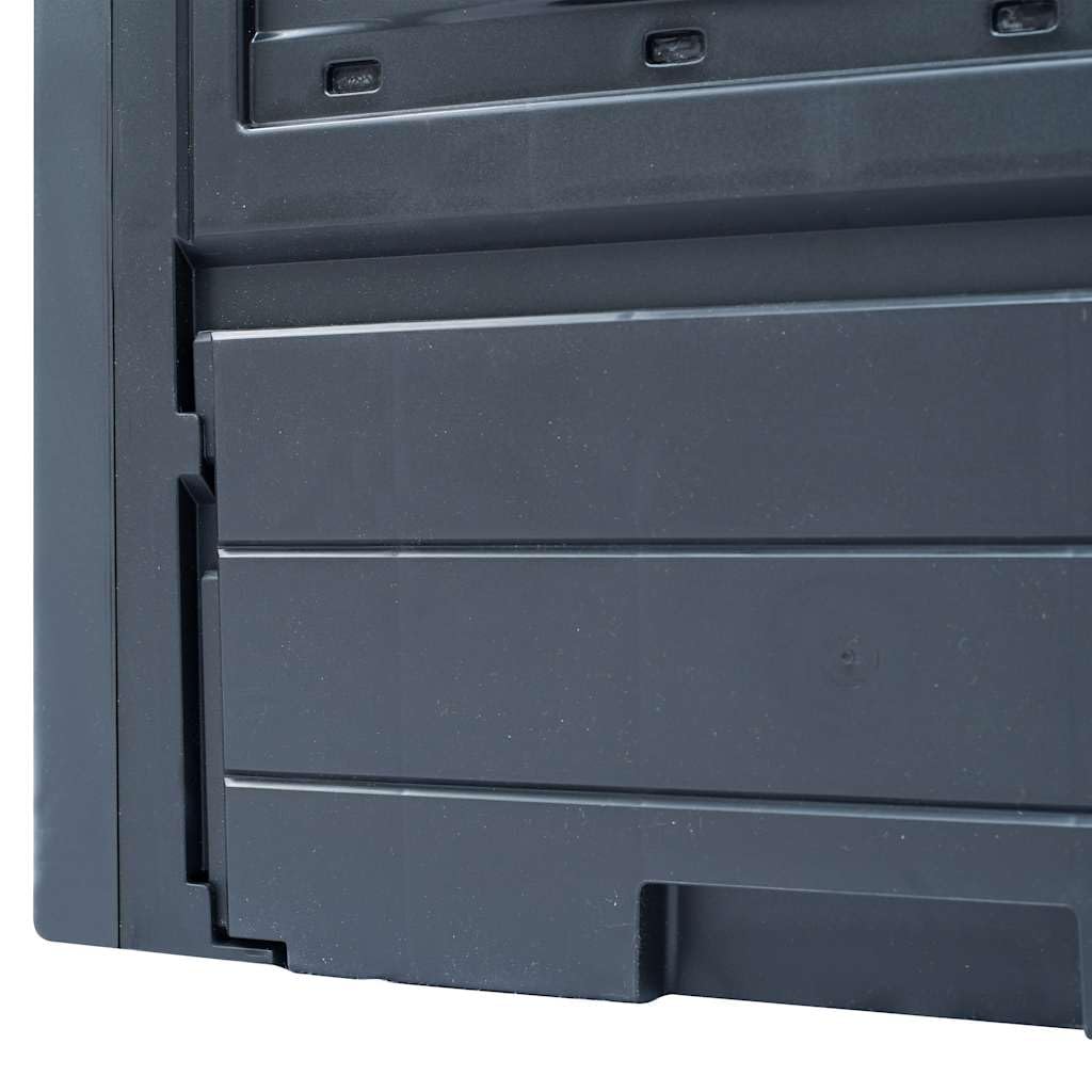 3-Piece Garden Compost Bin Set, Large 780 Gallon Capacity Outdoor Composter for Kitchen Scraps and Garden Waste, Durable Weather-Resistant Gray Matte Finish Square Composters