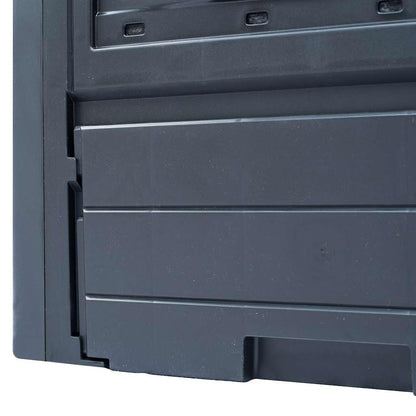 3-Piece Garden Compost Bin Set, Large 780 Gallon Capacity Outdoor Composter for Kitchen Scraps and Garden Waste, Durable Weather-Resistant Gray Matte Finish Square Composters
