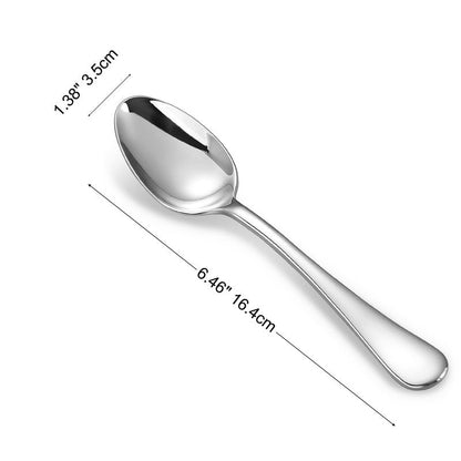 KEAWELL Premium Verona 4-Piece 6.5 inch Spoon Set – 18/10 Stainless Steel, Heavy-Duty Mirror-Finished Silverware for Daily Meals, Hosting and Special Occasions (4, Teaspoons)